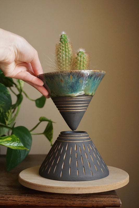 Rainforest | Carved Cone Planter